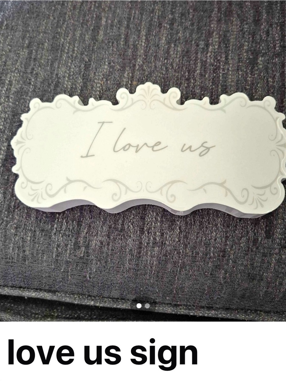 Love Us Decorative Plaque - White